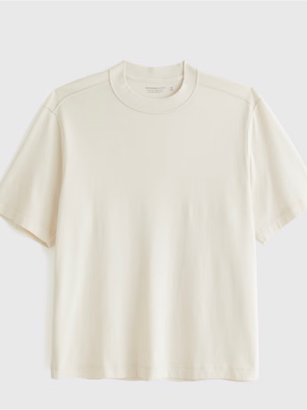 Abercrombie & Fitch Vintage-Inspired Tee, Beige Size Large (Oversized-Fit)